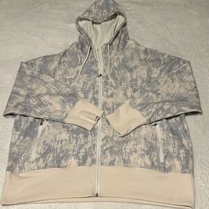 Old Navy Gray and Cream Hoodie